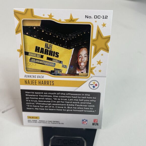 2021 Panini Rookies & Stars - Draft Class #DC-12 Najee Harris (RC) Steelers - Picture 4 of 4